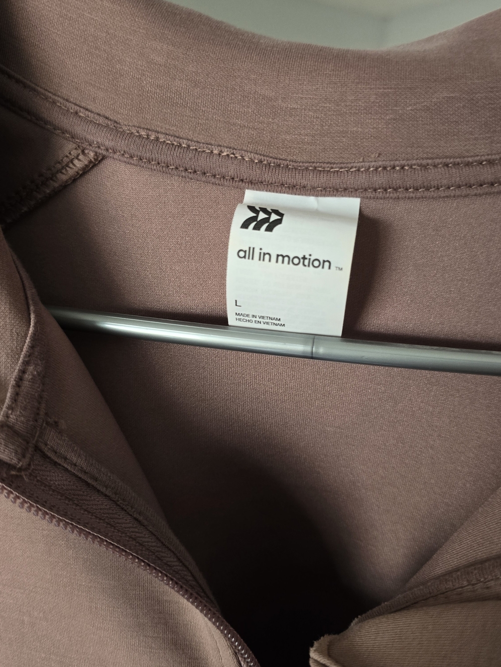 all in motion Mauve Brown Zip-Up Bomber Jacket - Picture 3 of 4